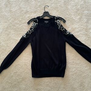 TopShop Long Sleeve Beaded Top